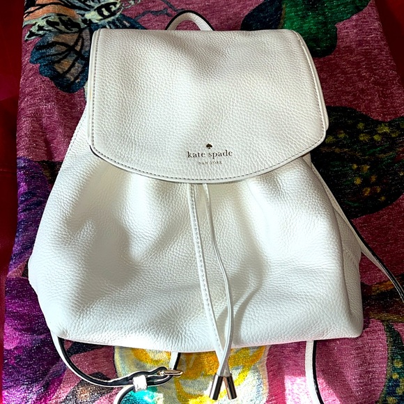 kate spade Handbags - Kate Spade White Leather Backpack
